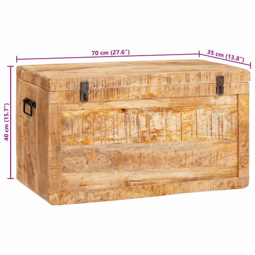 Kutija za spremanje Smeđa 70 x 35 x 40 cm masivno drvo manga Cijena