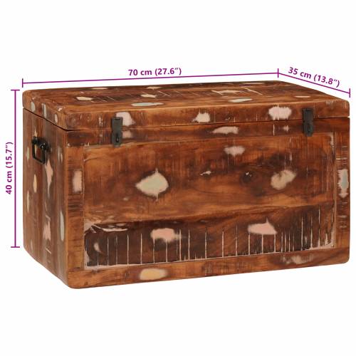 Kutija za spremanje 70 x 35 x 40 cm masivno obnovljeno drvo Cijena