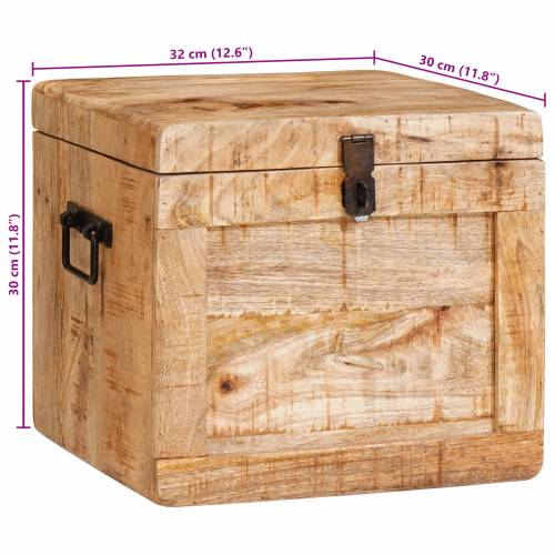Kutija za spremanje 70 x 35 x 40 cm masivno drvo manga Cijena