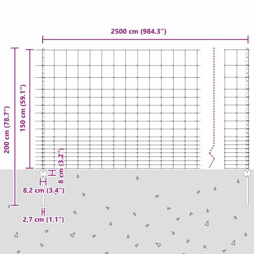 Ograda od 22 kom U-kanala 150 cm Pocinčani čelik Cijena