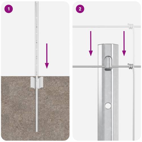 Ograde s postovima 11 kom U-kanal 80 cm Galvanizirani čelik Cijena