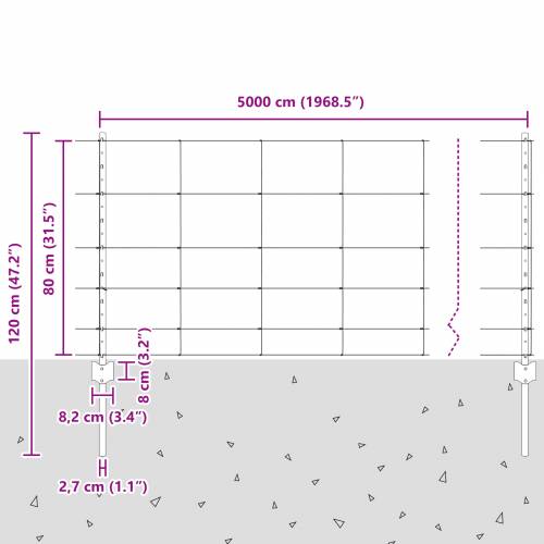 Ograde s postovima 11 kom U-kanal 80 cm Galvanizirani čelik Cijena