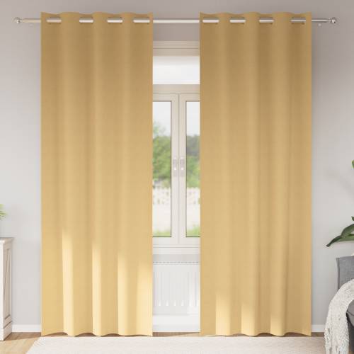 Zavjese sa zavjesama 2 pcs Bež 225 x 140 cm Poliester Cijena