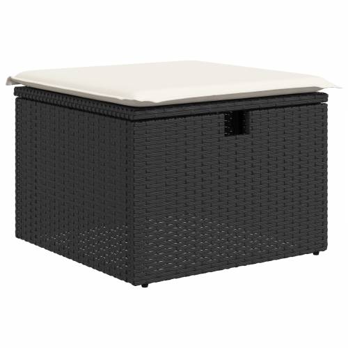 Vrtna garnitura - 4-dijelni set vrtnih sofa s jastucima crni poli ratan Cijena