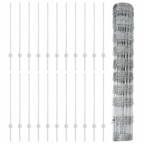 Stupovi ograde 22 kom U-kanal 100 cm Galvanizirani čelik Cijena