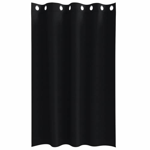 Zavjese sa zavjesama 2 pcs Crna 175 x 140 cm Poliester Cijena