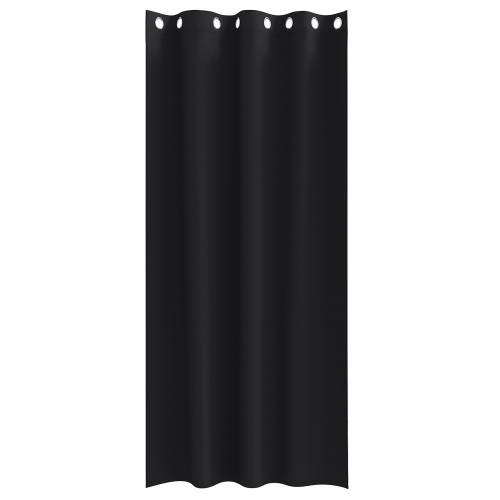 Zavjese sa zavjesama 2 pcs Crna 225 x 140 cm Poliester Cijena