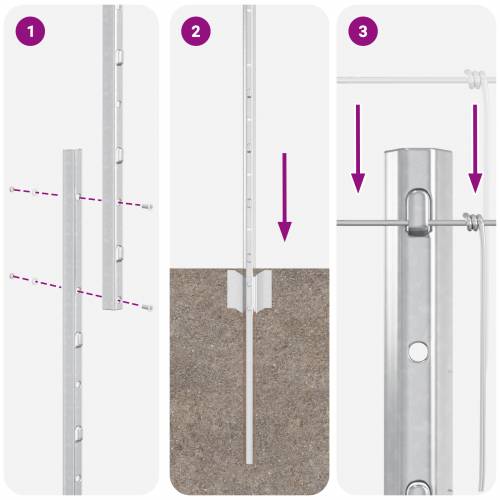 22 kom U-Channel stubova ograde 140 cm galvanizirani čelik Cijena