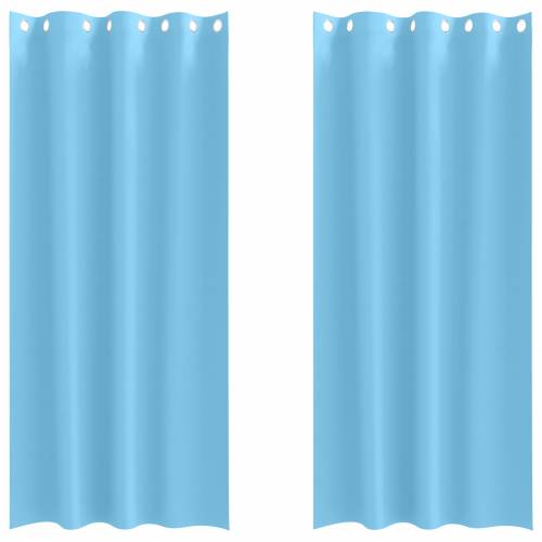 Zavjese 2 pcs Svijetlo plava 245 x 140 cm Poliester Cijena