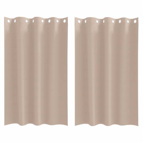 Zavjese sa zavjesama 2 pcs Sivo-smeđa 175 x 140 cm Poliester Cijena