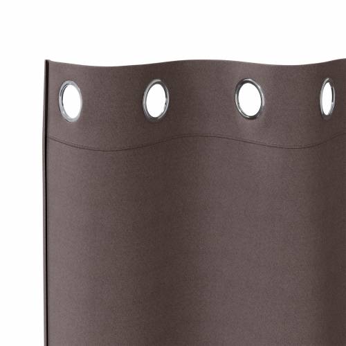 Zavjese sa zavjesama 2 pcs Tamno smeđa 140 x 140 cm Poliester Cijena
