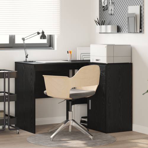Kutni stol crni hrast 102x88x75 cm inženjersko drvo Cijena