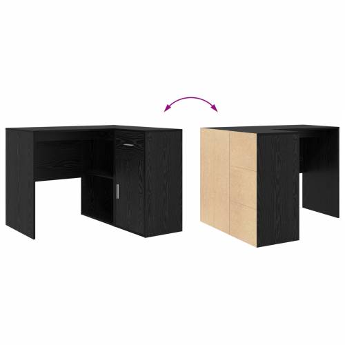 Kutni stol crni hrast 102x88x75 cm inženjersko drvo Cijena
