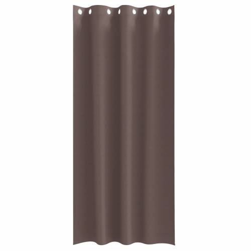 Zavjese sa zavjesama 2 pcs Tamno smeđa 245 x 140 cm Poliester Cijena
