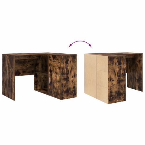 Kutni Stol Dimljeni Hrast 102x88x75 cm Konstruirano drvo Cijena