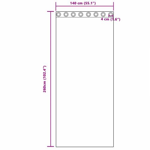 Zavjese sa zavjesama 2 pcs Tamno smeđa 260 x 140 cm Poliester Cijena