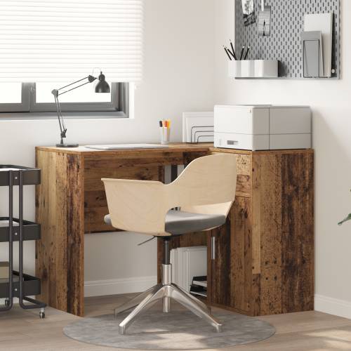Kutni radni stol Stari drvo 102x88x75 cm Konstruirano drvo Cijena