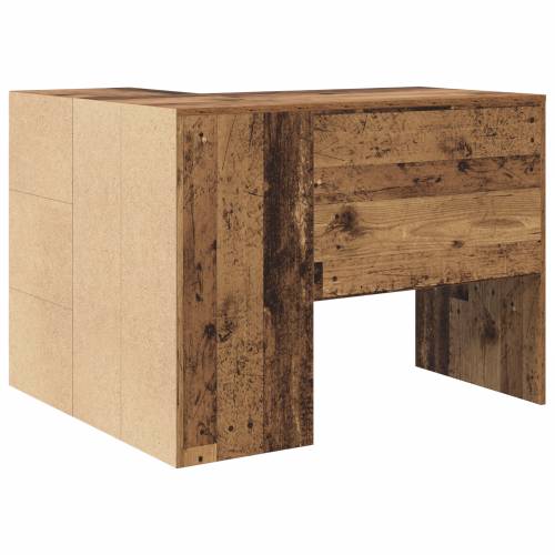 Kutni radni stol Stari drvo 102x88x75 cm Konstruirano drvo Cijena