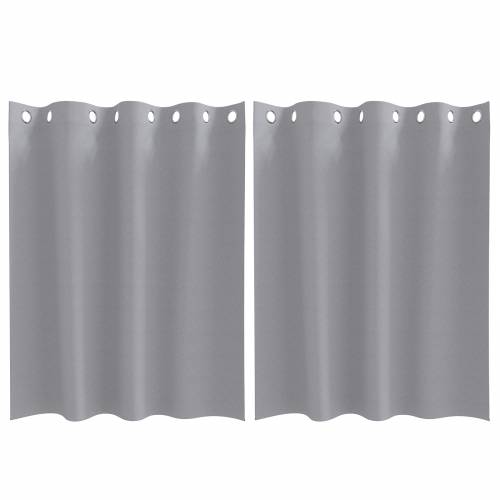Zavjese sa zavjesama 2 pcs Svjetlosiva 140 x 140 cm Poliester Cijena