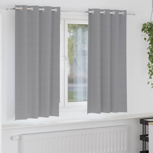 Zavjese sa zavjesama 2 pcs Svjetlosiva 175 x 140 cm Poliester Cijena