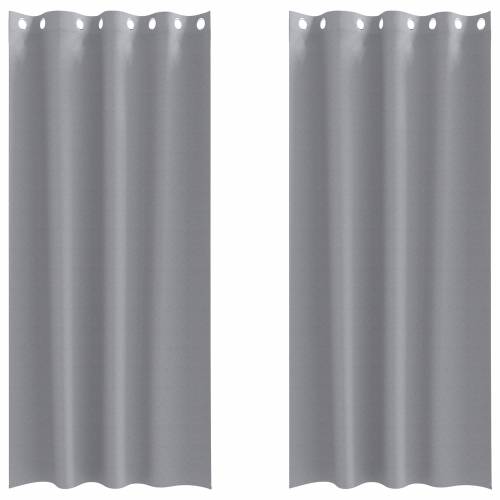Zavjese sa zavjesama 2 pcs Svjetlosiva 225 x 140 cm Poliester Cijena