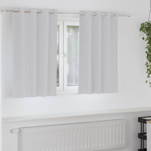 Zavjese sa zavjesama 2 pcs Svijetlo siva 140 x 140 cm Poliester Cijena