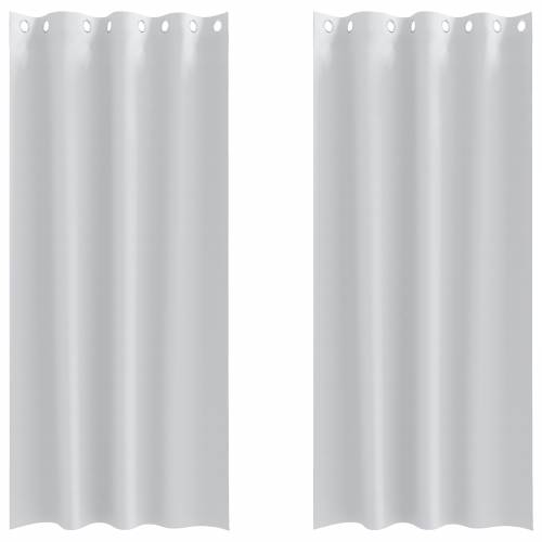 Zavjese sa zavjesama 2 pcs Svijetlo siva 245 x 140 cm Poliester Cijena
