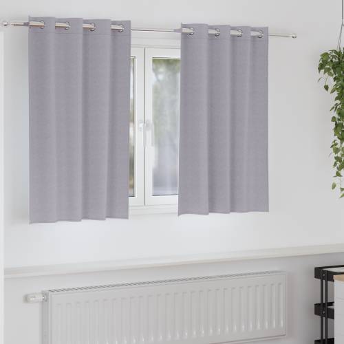 Zavjese sa zavjesama 2 pcs Metalna siva 140 x 140 cm Poliester Cijena