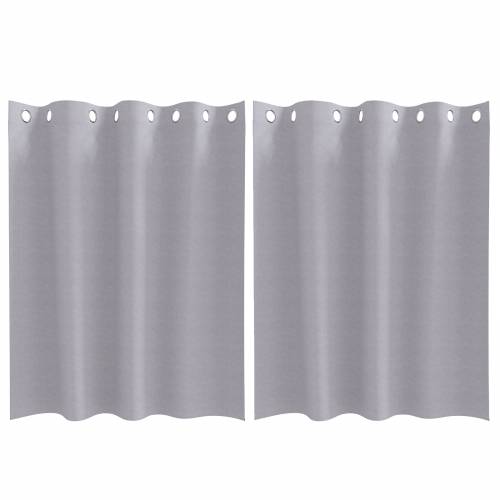 Zavjese sa zavjesama 2 pcs Metalna siva 140 x 140 cm Poliester Cijena