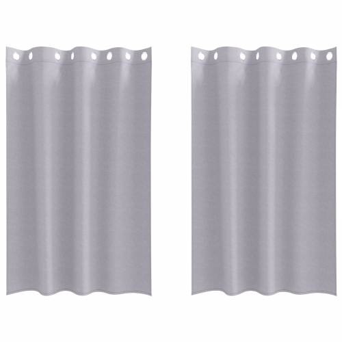 Zavjese sa zavjesama 2 pcs Metalna siva 175 x 140 cm Poliester Cijena