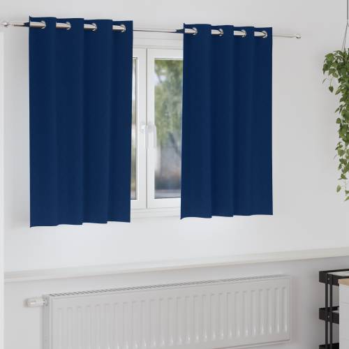 Zavjese sa zavjesama 2 pcs Tamno plava 140 x 140 cm Poliester Cijena