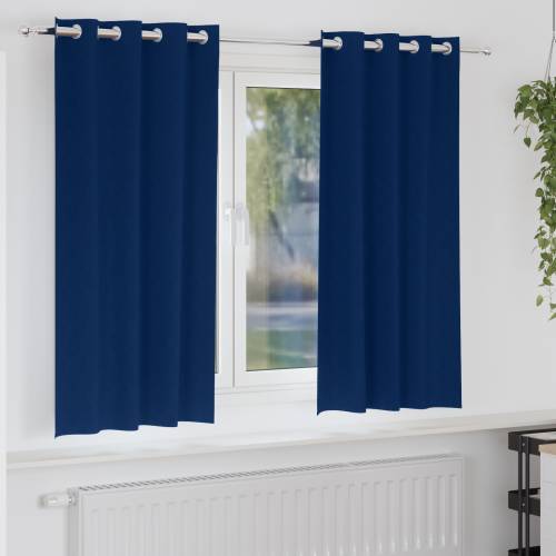 Zavjese sa zavjesama 2 pcs Tamno plava 175 x 140 cm Poliester Cijena