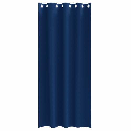 Zavjese sa zavjesama 2 pcs Tamno plava 245 x 140 cm Poliester Cijena