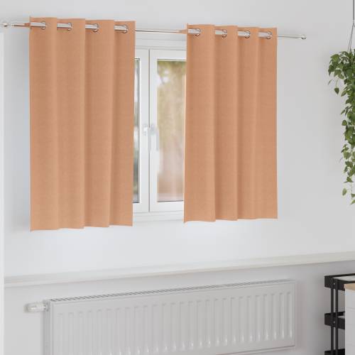 Zavjese sa zavjesama 2 pcs Svjetlosmeđa 140 x 140 cm Poliester Cijena