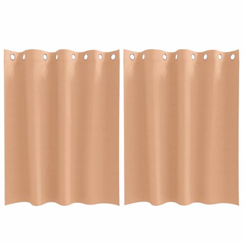 Zavjese sa zavjesama 2 pcs Svjetlosmeđa 140 x 140 cm Poliester Cijena