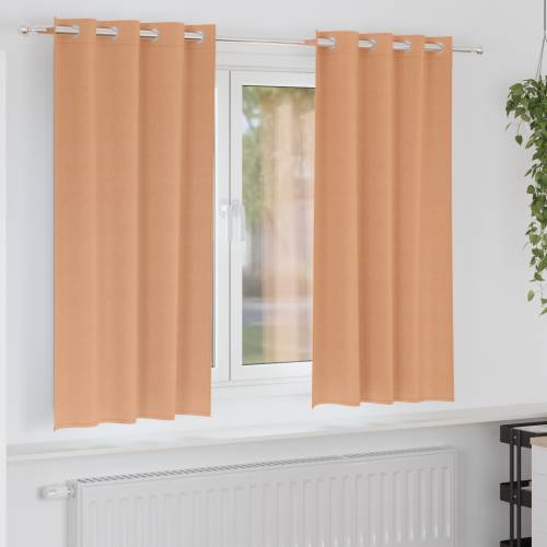 Zavjese sa zavjesama 2 pcs Svjetlosmeđa 175 x 140 cm Poliester Cijena