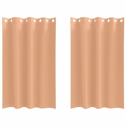 Zavjese sa zavjesama 2 pcs Svjetlosmeđa 175 x 140 cm Poliester Cijena