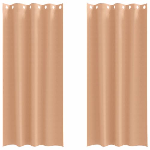 Zavjese sa zavjesama 2 pcs Svjetlosmeđa 260 x 140 cm Poliester Cijena