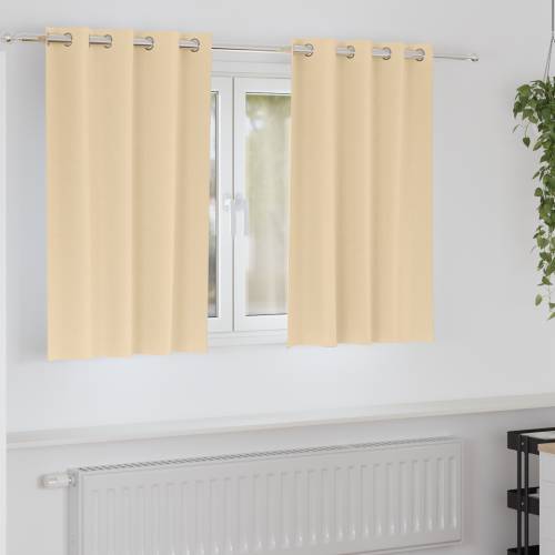 Zavjese sa zavjesama 2 pcs Krema 140 x 140 cm Poliester Cijena