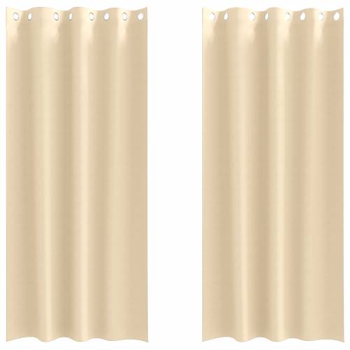 Zavjese sa zavjesama 2 pcs Krema 245 x 140 cm Poliester Cijena
