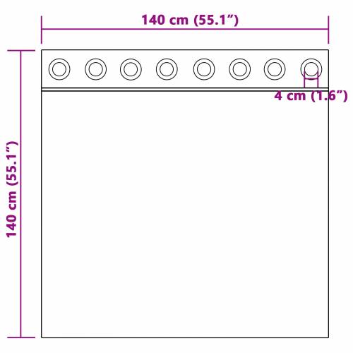 Zavjese sa zavjesama 2 pcs Ljubičasta 140 x 140 cm Poliester Cijena