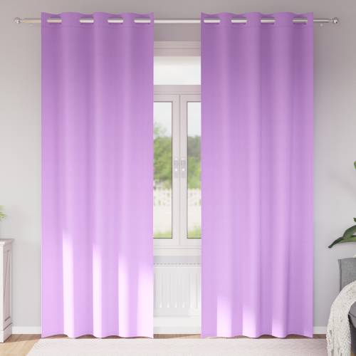 Zavjese sa zavjesama 2 pcs Ljubičasta 225 x 140 cm Poliester Cijena