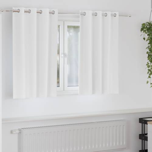 Zavjese sa zavjesama 2 pcs Čista bijela 140 x 140 cm Poliester Cijena