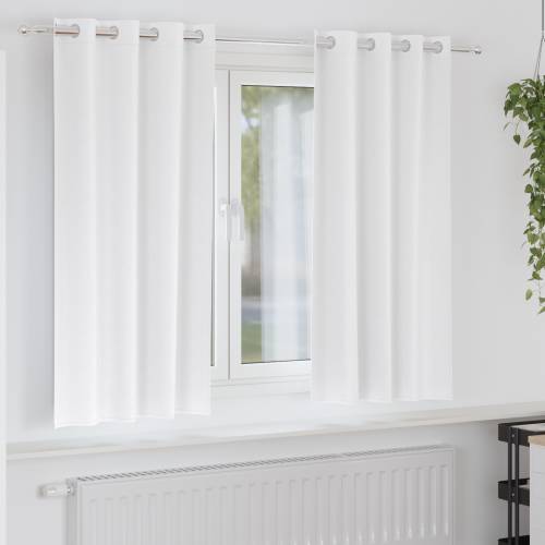 Zavjese sa zavjesama 2 pcs Čista bijela 175 x 140 cm Poliester Cijena