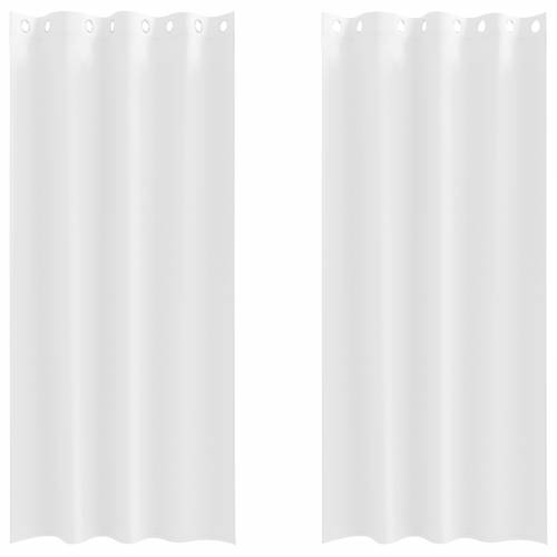 Zavjese sa zavjesama 2 pcs Čista bijela 260 x 140 cm Poliester Cijena