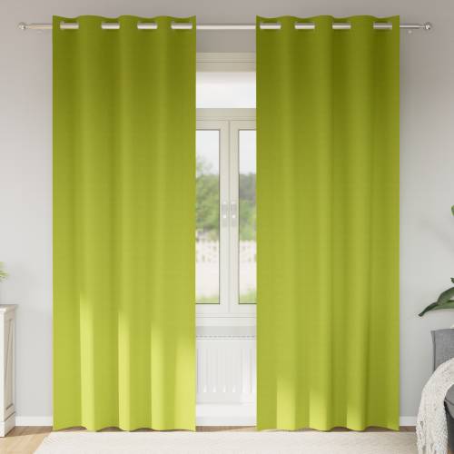 Zavjese 2 pcs Jabukova zelena 260 x 140 cm Poliester Cijena