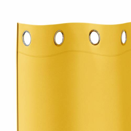 Zavjese 2 pcs žuta boja senfa 245 x 140 cm Poliester Cijena