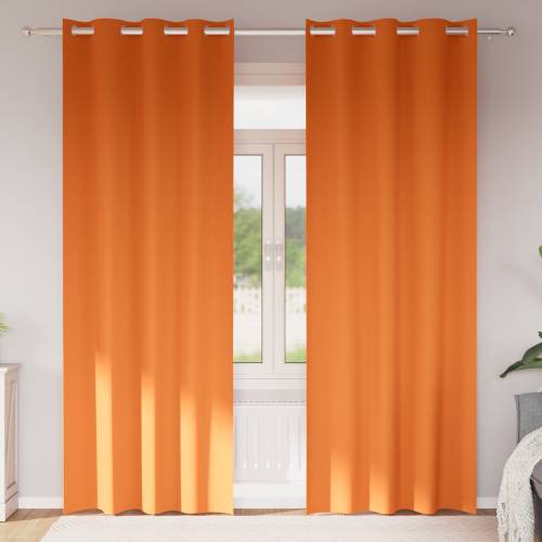 Zavjese 2 pcs Svijetla narančasta 245 x 140 cm Poliester Cijena