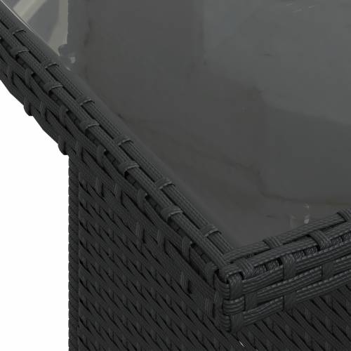 set od 6 komada vrtnih sofa s jastučićima Crni poli ratan Cijena