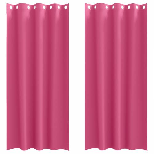 Zavjese sa zavjesama 2 pcs Svijetla roza 260 x 140 cm Poliester Cijena